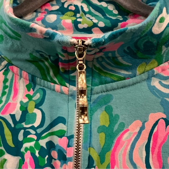 Lilly Pulitzer Ronan crop pullover Aqua La Vista - Picture 5 of 8